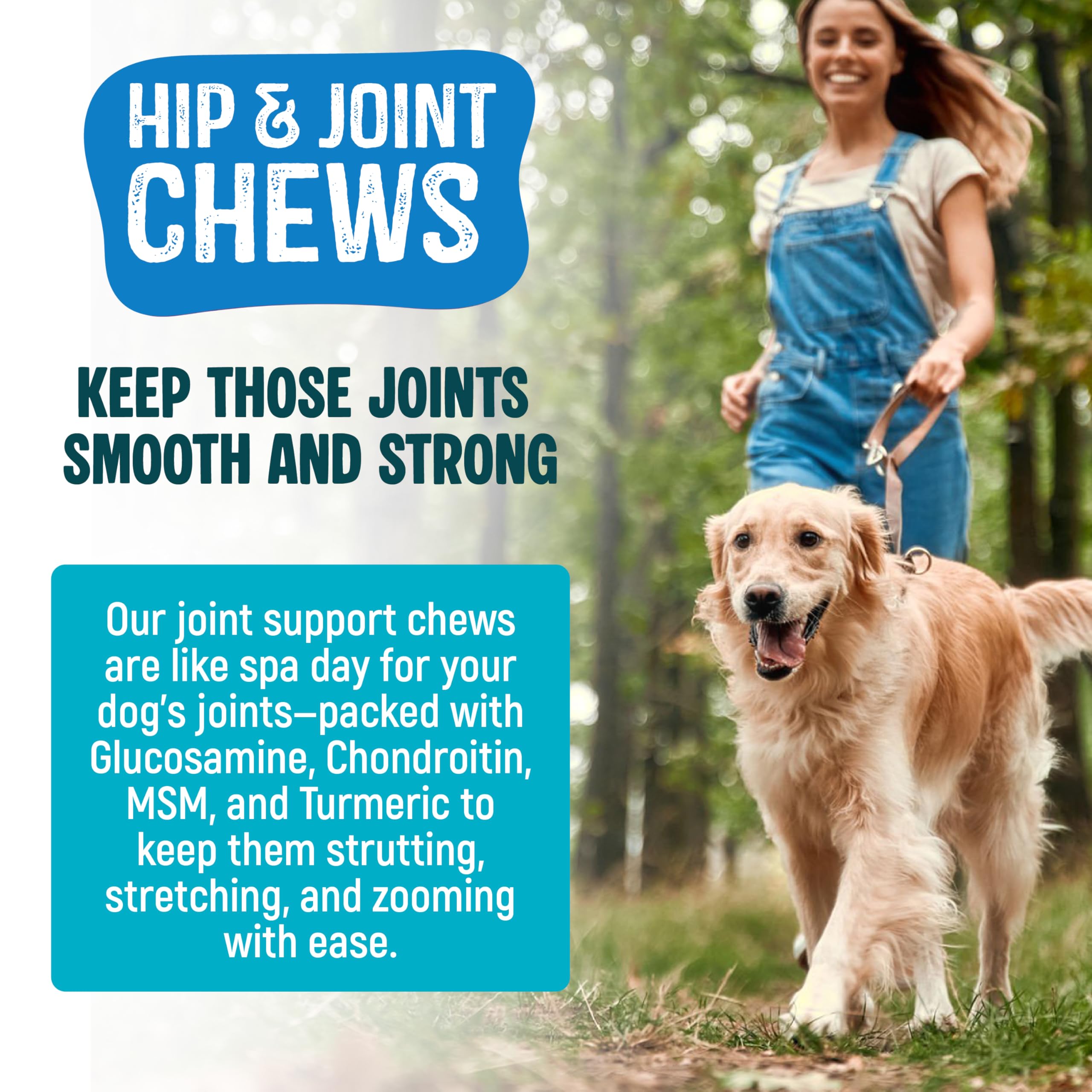 Hip & Joint Care for Dogs, 120 Pumpkin Flavour Soft Chews - Image 4