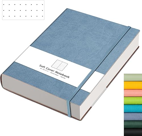 AHGXG Diario de puntos y viñetas  Cuaderno grande A4 punteado, 8.5 x 11 pulgadas, 320 páginas de cuadrícula de puntos, papel grueso de 3.53 ozm,