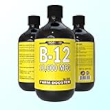 B12 B-12 Liquid 10,000 MCG Supplement for Poultry Birds, Chickens, Hens, Roosters, Pigeons, Ducks, Gooses, Turkeys & All Farm Animals 16oz Vitamin Drinking Water Additive (Farm Booster)