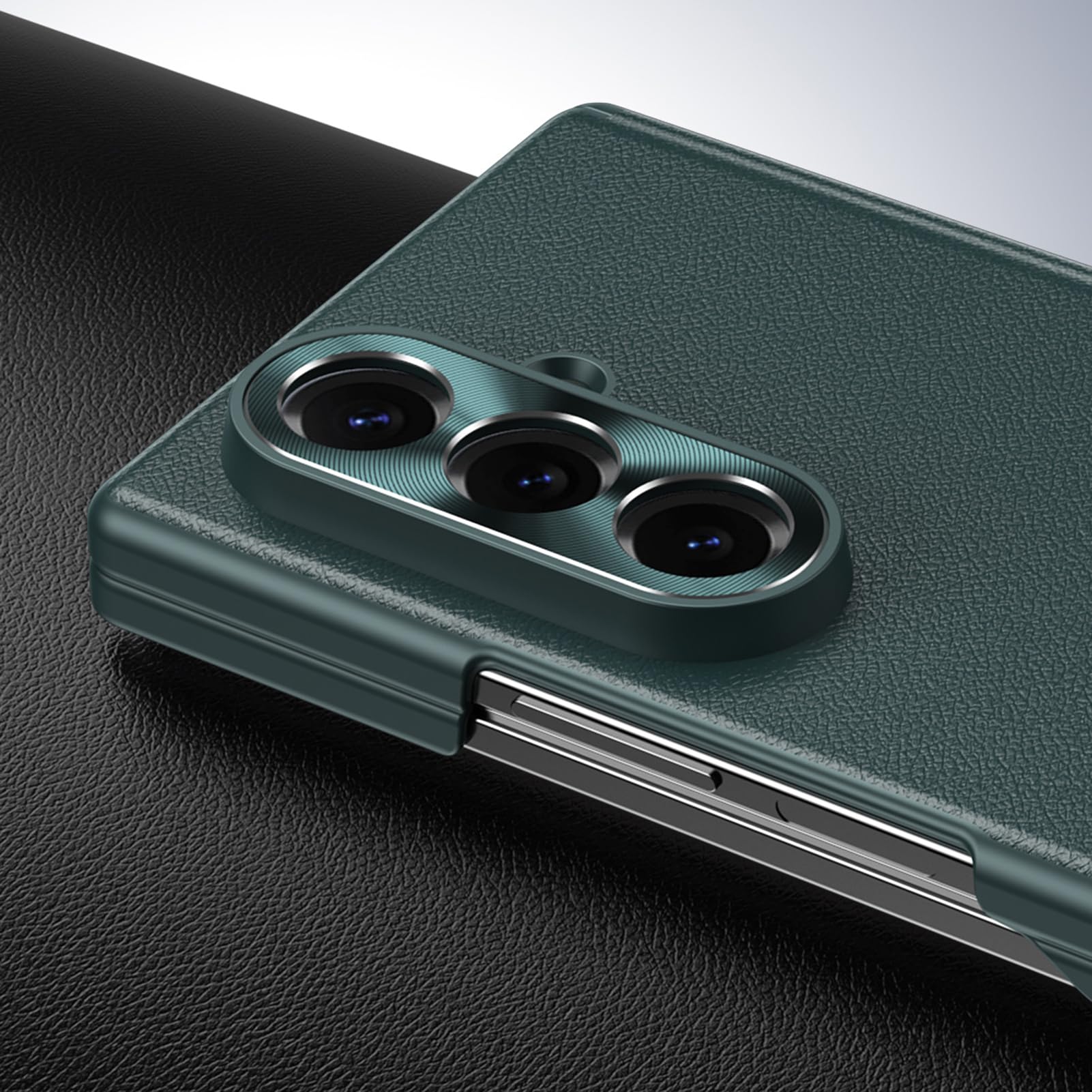 Scharnier Hülle Für Samsung Galaxy Z Fold 8 Ultra | Mini Ständer Handyhüllen Volls Schutz des Objektivs Kratzfest Stoßfest Abdeckung,Grün,Fold 8 Ultra