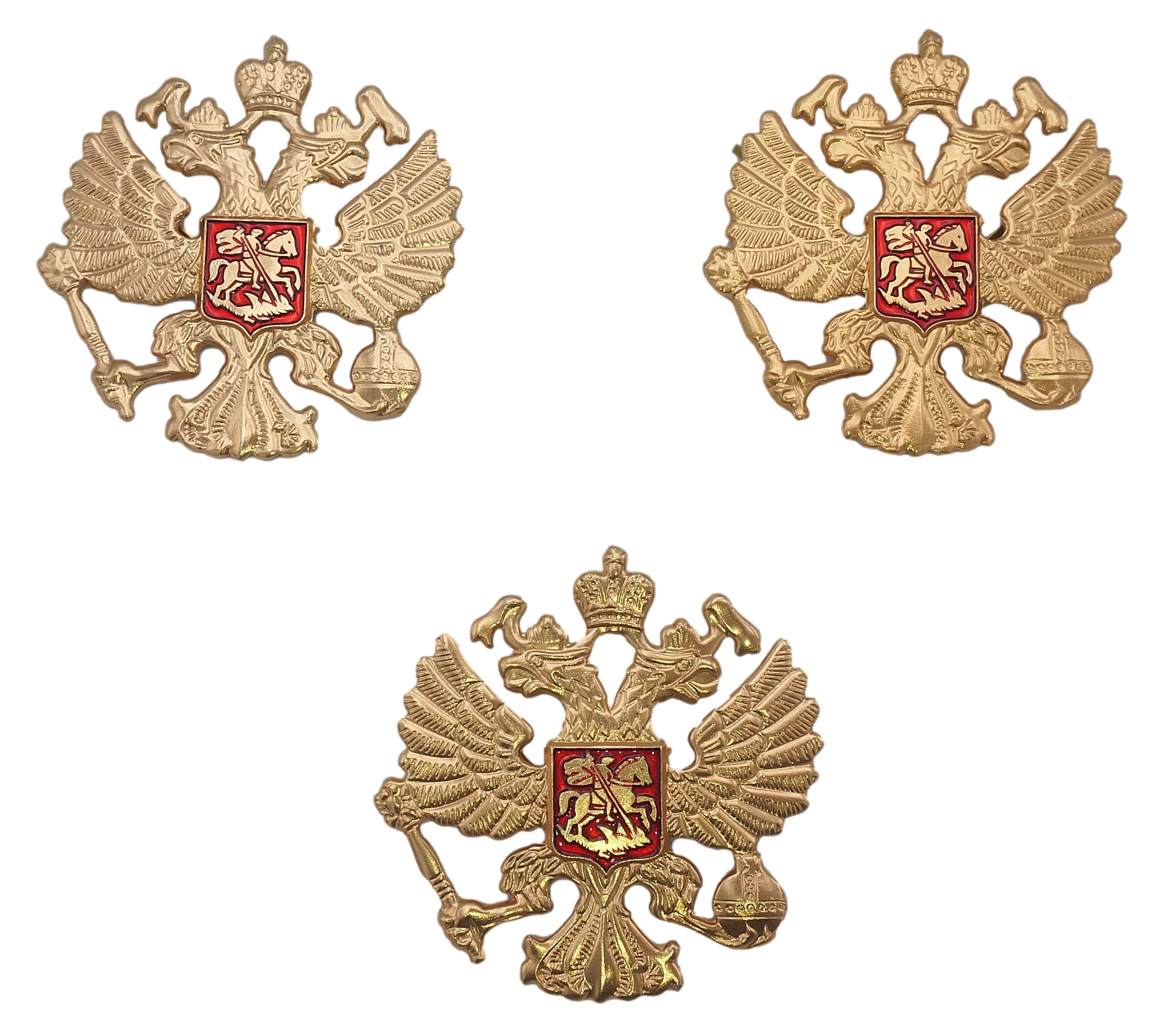 Russian Pins Hat Coat of Arms of Russia Two-Headed Eagle Badge KGB Pin Russian Emblem Hat Soviet