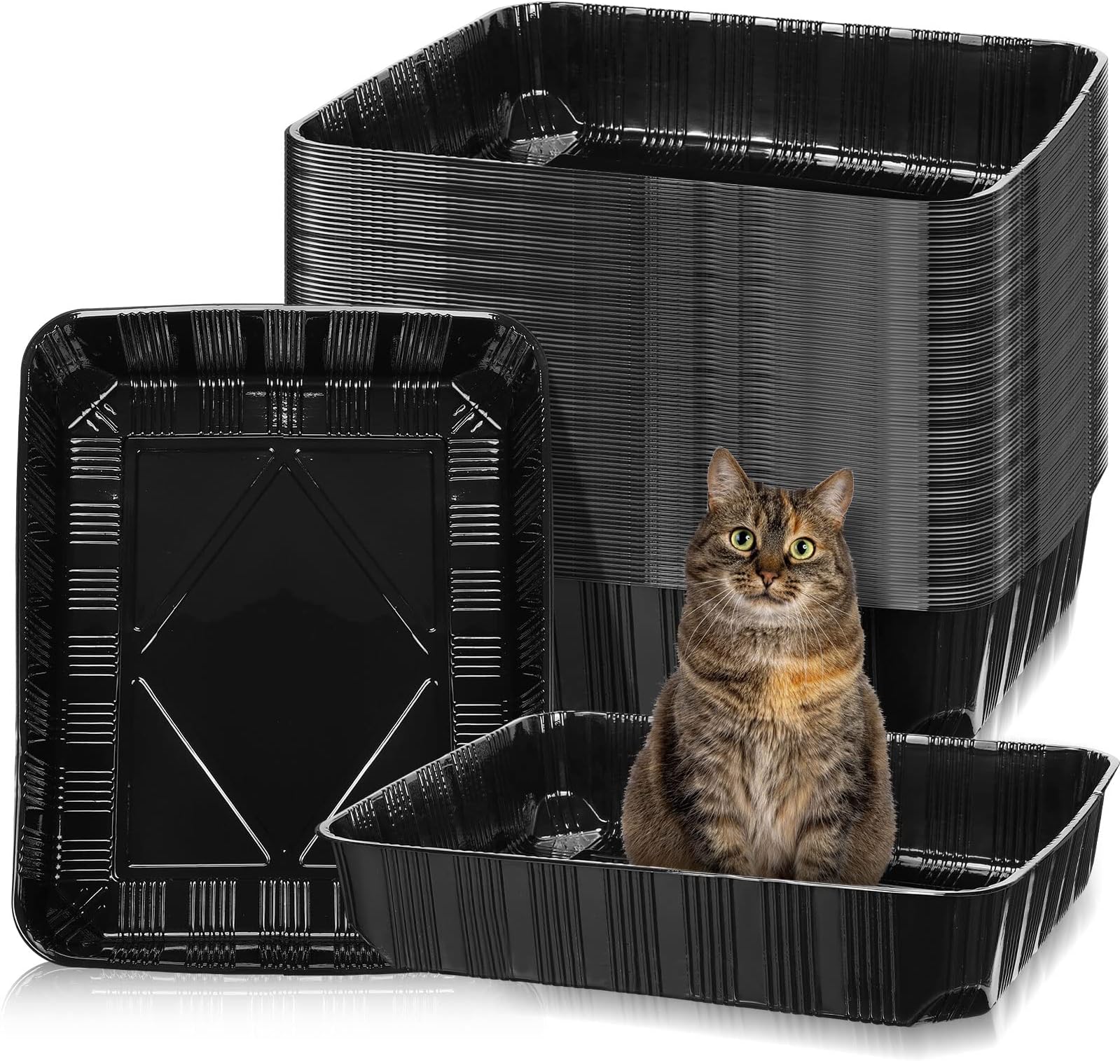 Fresh Step Recycled Plastic Litter Box for Cats Waterproof Litter Tray for Cats