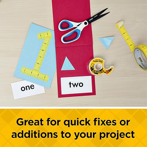 Miniatura 7 de Scotch Cinta de doble cara, 1/2 pulgada x 900 pulgadas, permanente, 1/paquete (665) (paquete de 2)