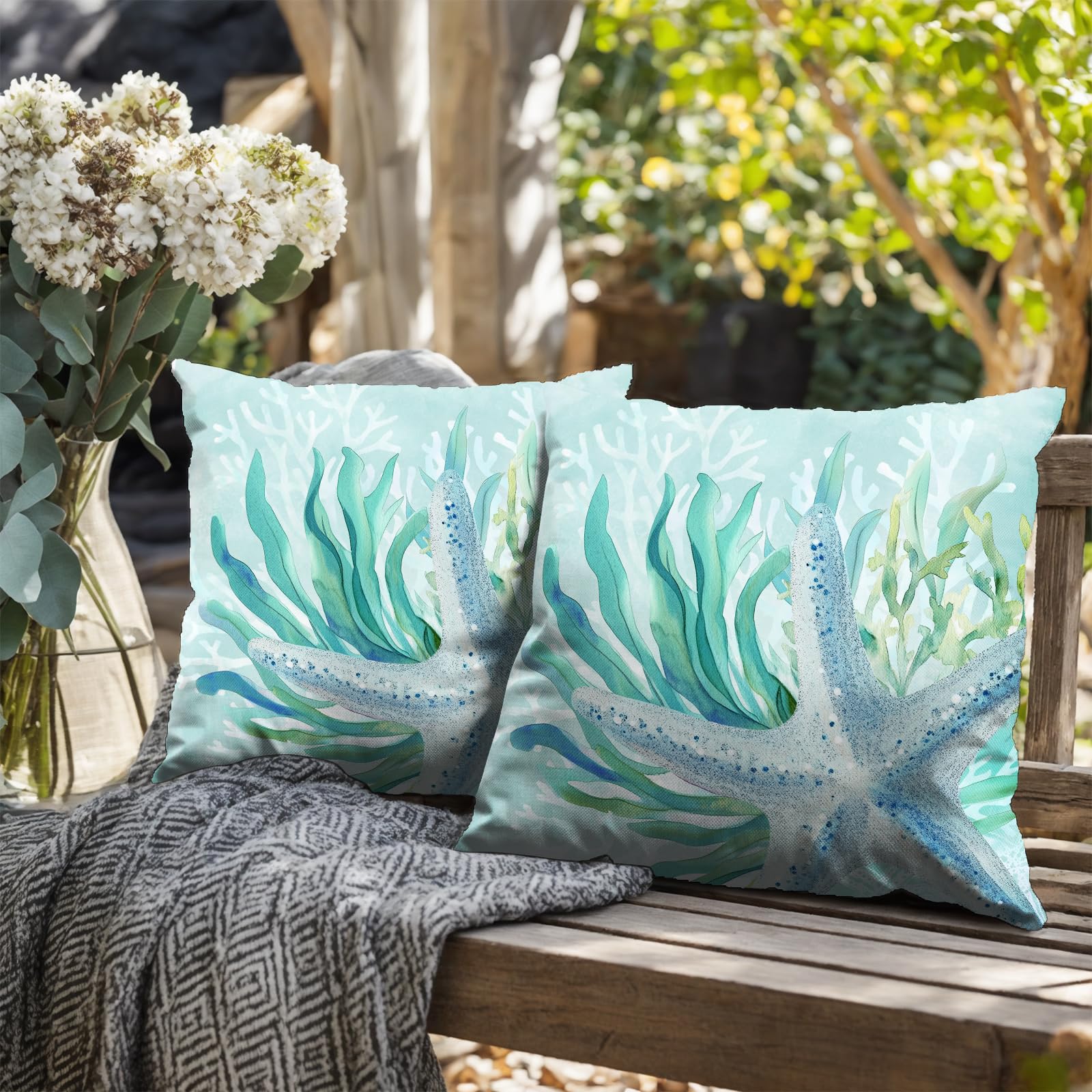 Lot De 2 Housses De Coussin Décoratives De Noël - 45,7 X 45,7 Cm