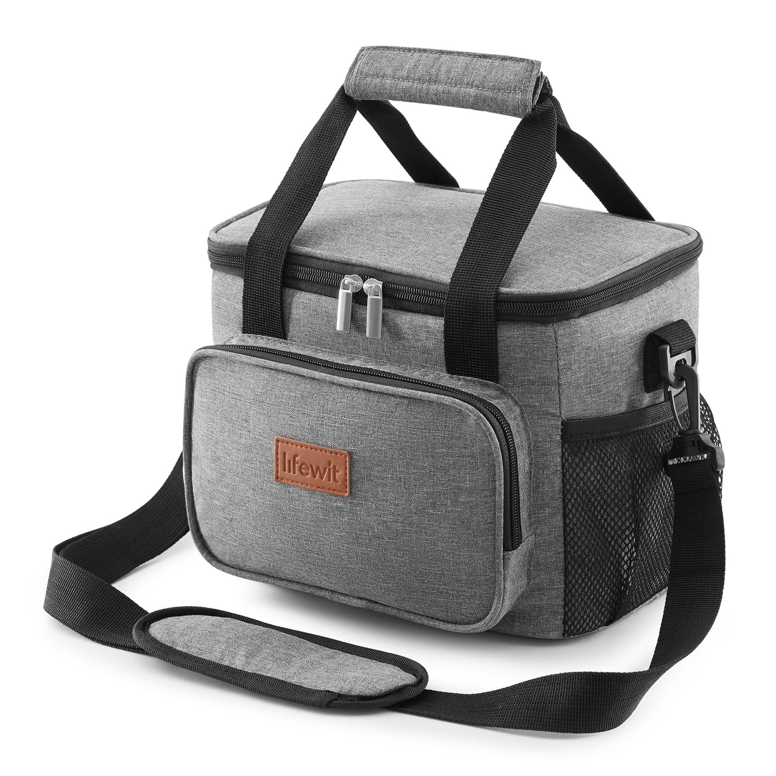 Lifewit Cooler Box Small Lightweight Soft Cooler Cooler Cooler Lunch Bag 8.5L for Carry and Shoulder 3 Layer Insulation, Gray
