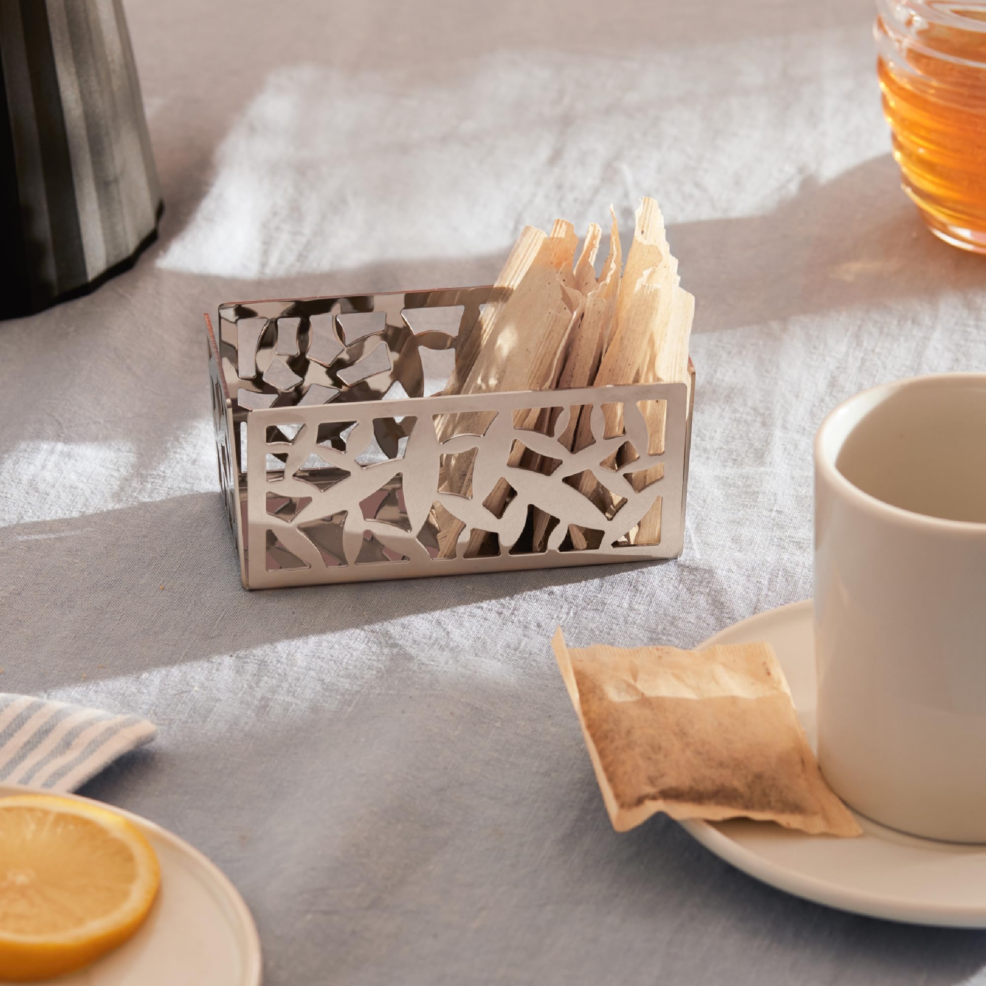 Alessi - MSA29 - Cactus - Porte-Sachets de Thé ou Sucre en Acier Inoxydable 18/10 Brillant