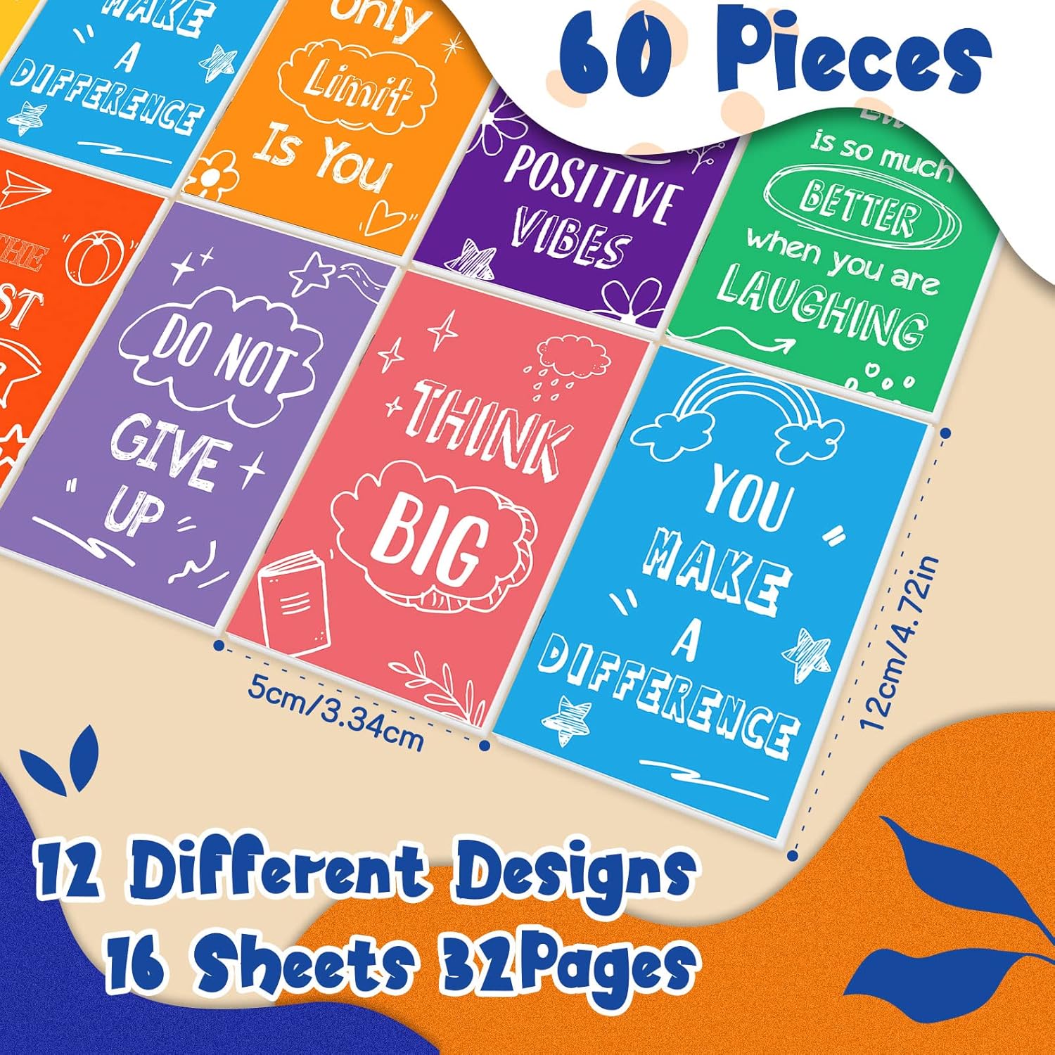 Geelin 60 Pack Inspirational Notepads Bulk Thank You Gifts Mini Motivational Notebook Small Pocket Prayer Journal Christian Bible Scripture for Office Travel Coworkers Teacher Gift(Multicolor Style)