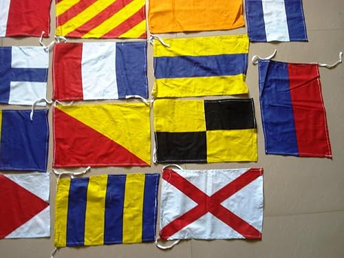 Miniatura 4 de Brass Blessing Juego completo de banderas de señal naval, juego completo, marítimo, marinobarcoyate, fiesta de playa, decoración náutica (algodón,