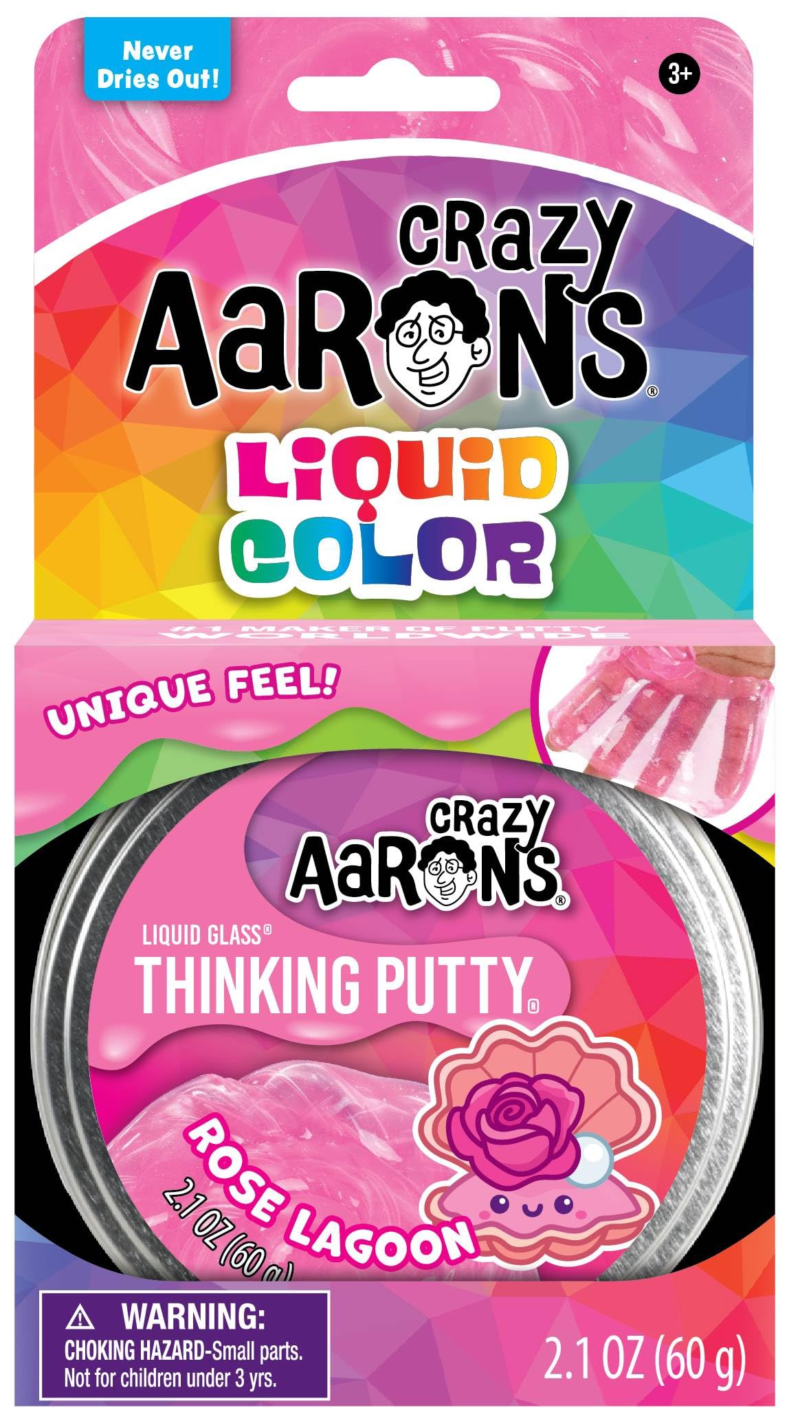 Crazy Aaron's Thinking Putty 3.5" - Rose Lagoon - Putty for Kids and Adults - Creative and Endless Fun, Stress Relief Therapy Toys, Never Dries Out