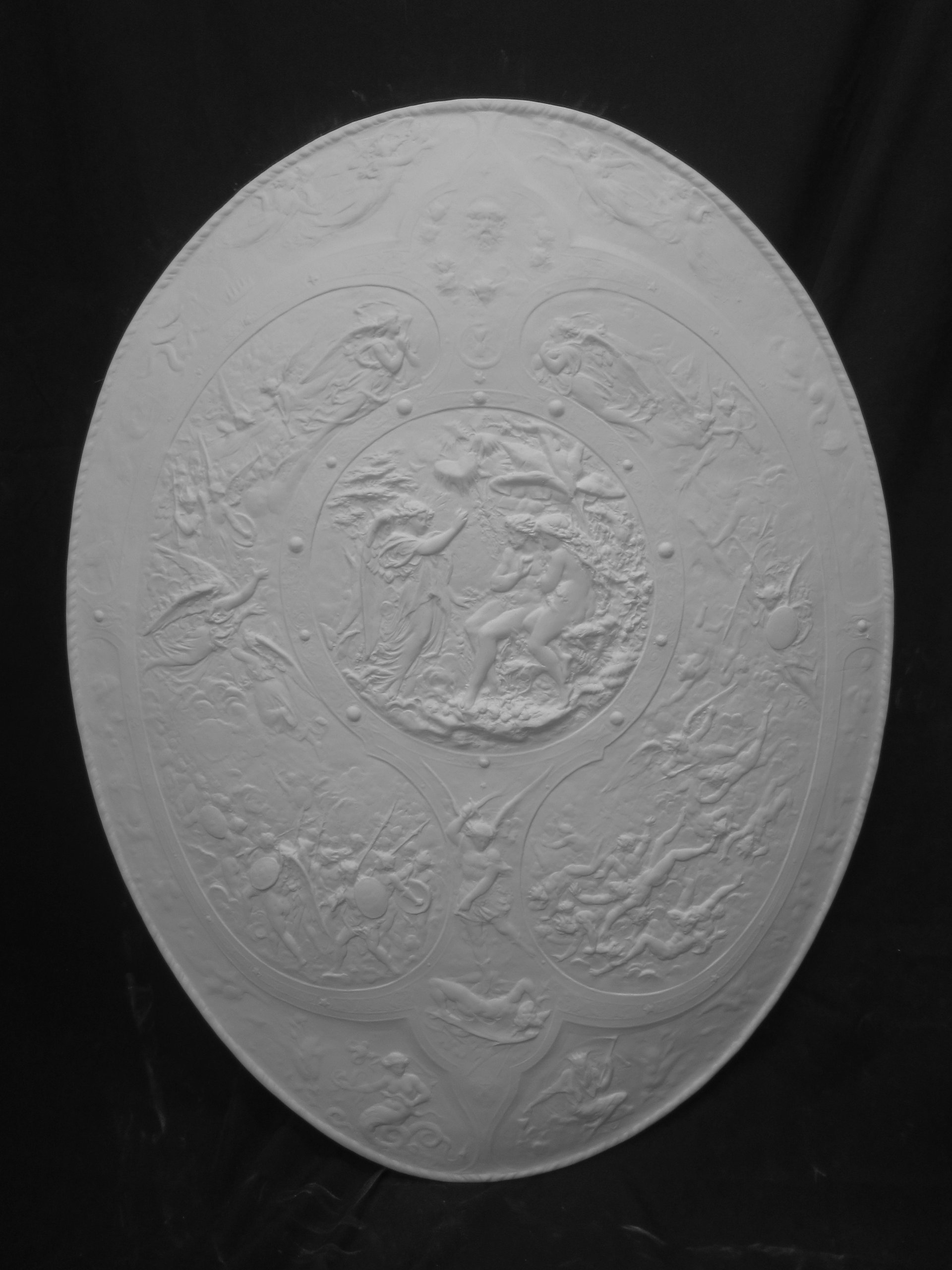 ミルトンの盾　壁掛け　特大　石膏 ミルトンの盾 壁掛け 特大 石膏 - メルカリ