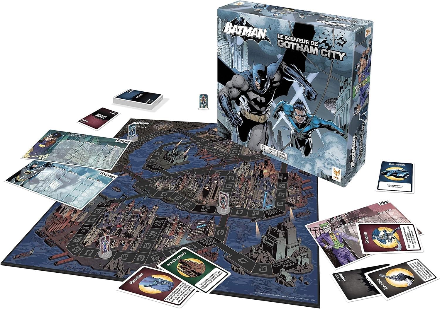 Topi Games | Βаtman Le Sauveur de Gotham City | Jeυ Βatmаn | Jeu de Société Batman | Jeυ Plateau Super Héros | Jeυ Enfant 8 Ans Βatmаn | 2 à 8 Joueurs | 30-45 Min | Jeu Gotham City | VF
