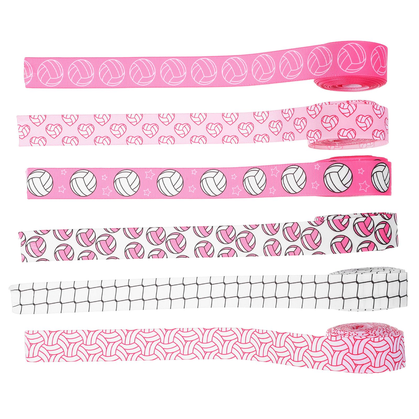 Ruban gros-grain volley-ball rose pour confectionner des accessoires de coiffure