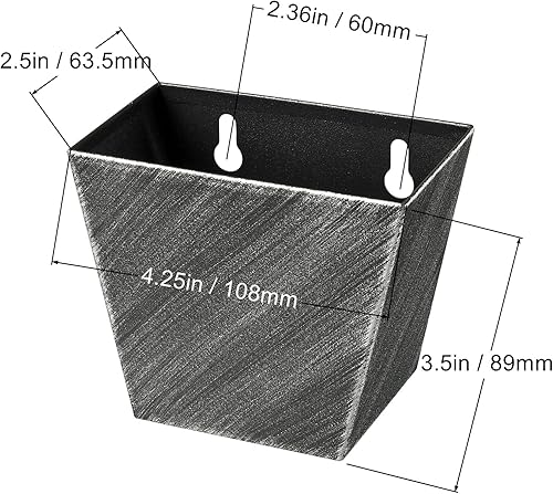 Miniatura 2 de Colector de tapa de botella de acero inoxidable montado en la pared, cubo de tapa de cerveza antiguo con aberturas de drenaje (plata envejecida)