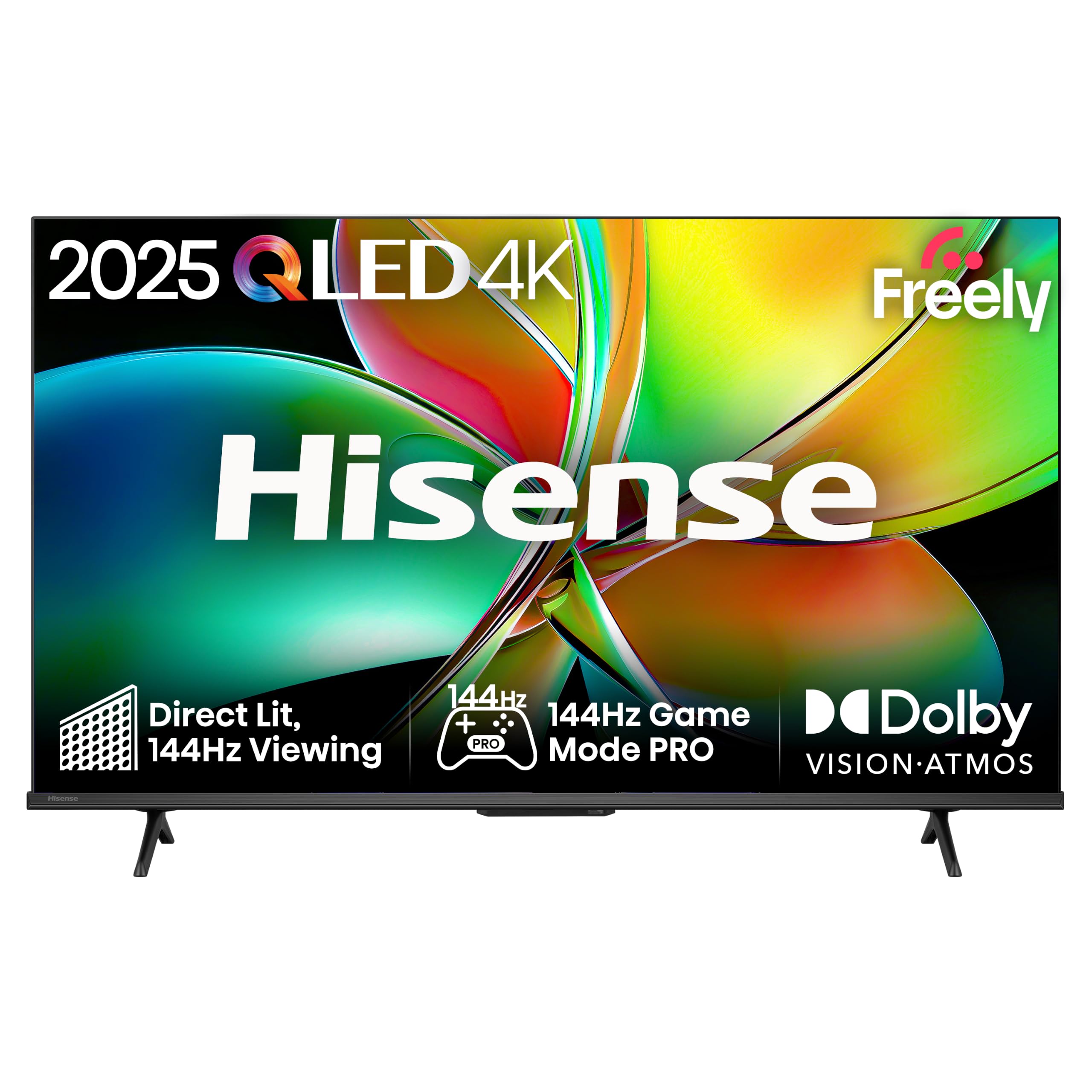 Hisense 43" 43E78QTUK PRO 144Hz QLED Smart AI TV - Hi-View AI Engine, 144Hz Game Mode PRO, Dolby Atmos, Quantum Dot Colour with Freely, Disney +, YouTube, Netflix