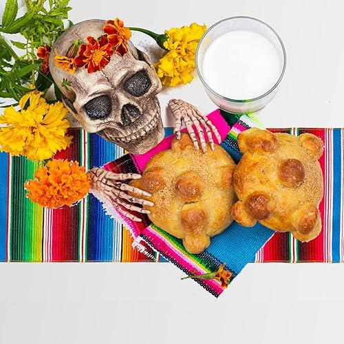 Miniatura 7 de Tudomro Mantel de fiesta mexicana, 8 unidades, 54 x 108 pulgadas, con caminos de mesa de 13.5 x 108 pulgadas, manta rectangular de algodón de