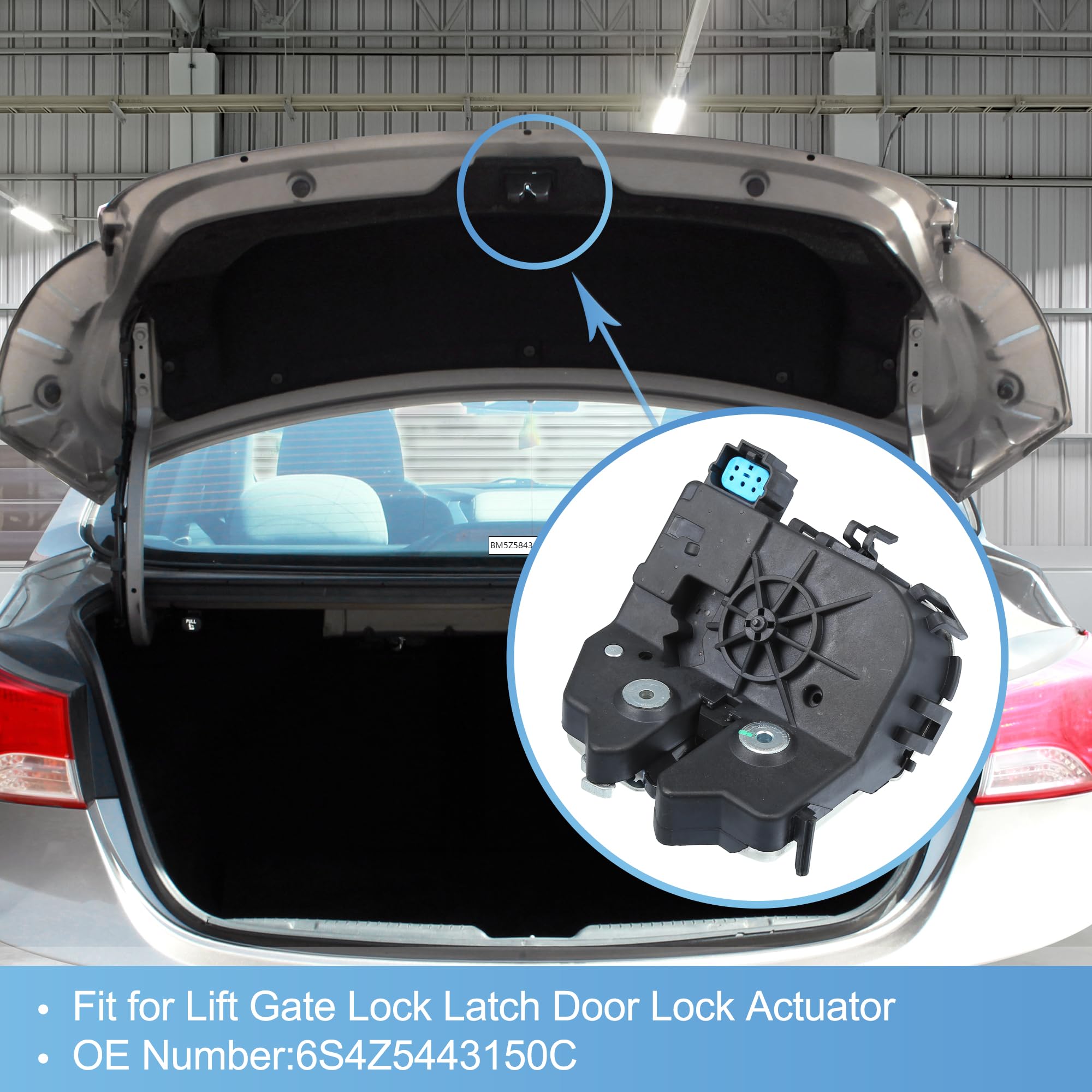 QUARKZMAN Cerradura Actuador De Cierre De La Puerta Trasera Del Maletero Para Ford Focus