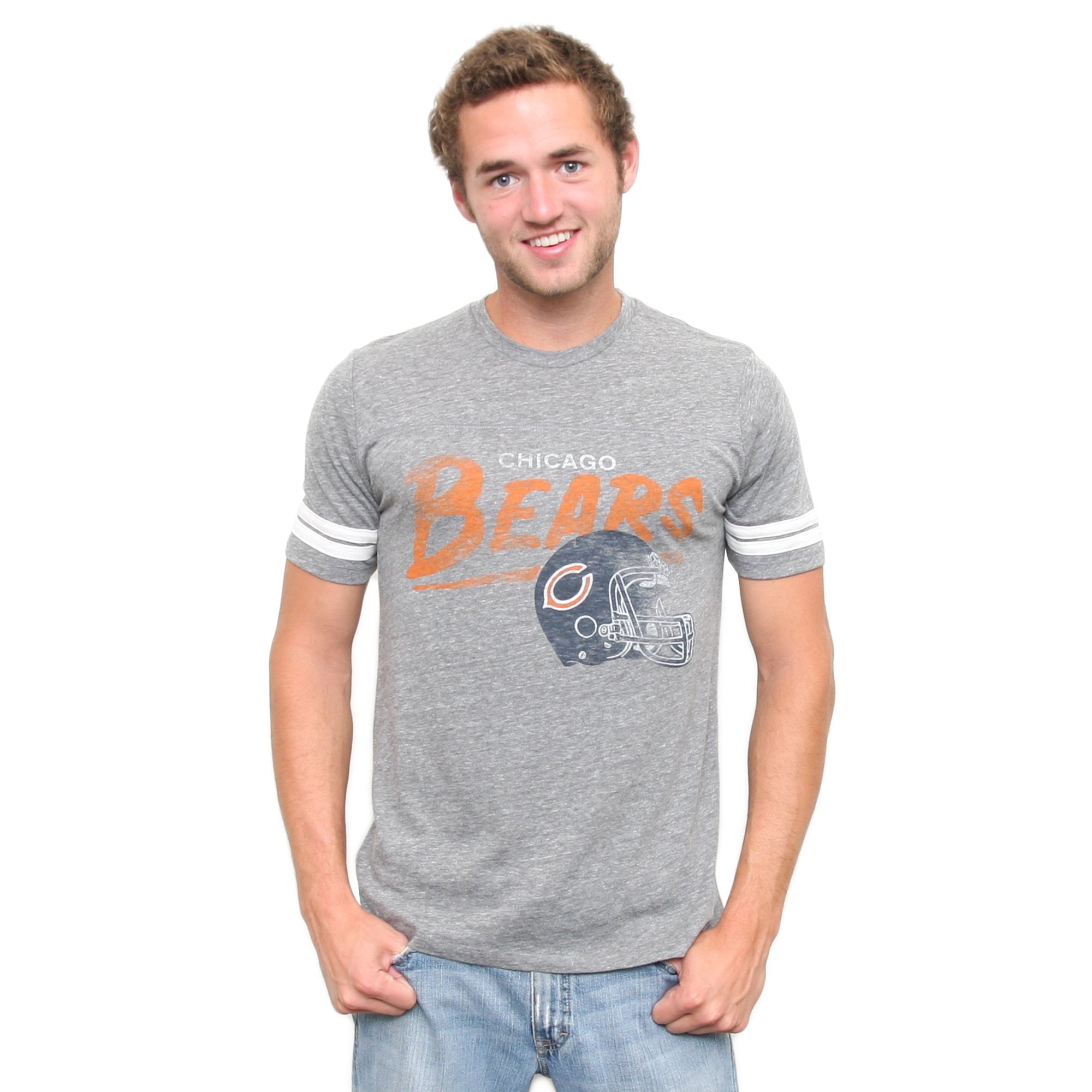 NFL Men's Throwback Stripe Sleeve Triblend T-Shirt