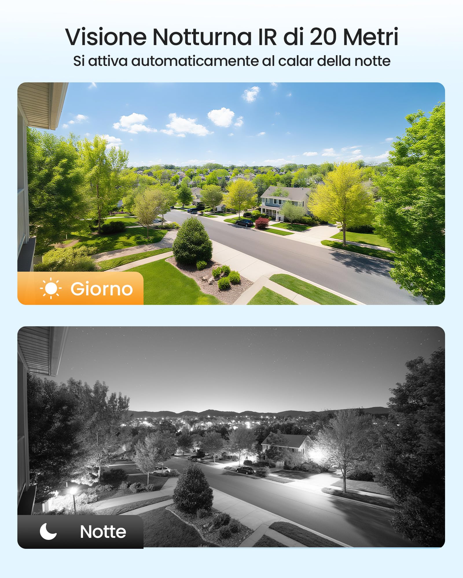 ZOSI 8CH 5MP Kit di Sorveglianza DVR con Telecamera Cablata da 500GB, 5MP Telecamera Esterna PT 360°, Rilevamento di Persona/Veicolo, Visione Notturna 20m, Registrazione 24/7