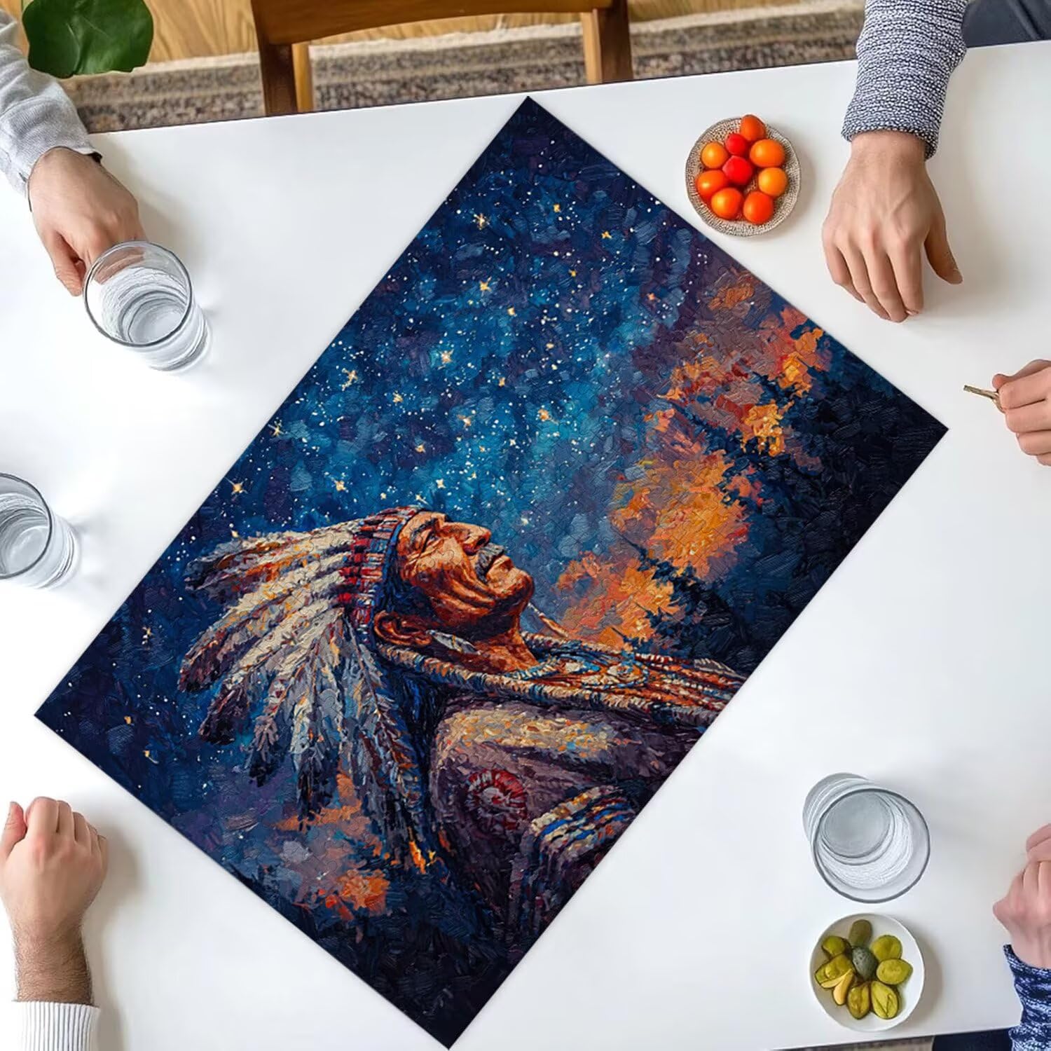 1000 sztuk puzzli, gwiezdne indyjskie 1000 sztuk puzzli dla dorosłych, prezent rocznicowy, prezent świąteczny, dekoracja domu, zapobieganie degeneracji mózgu u osób starszych v-910