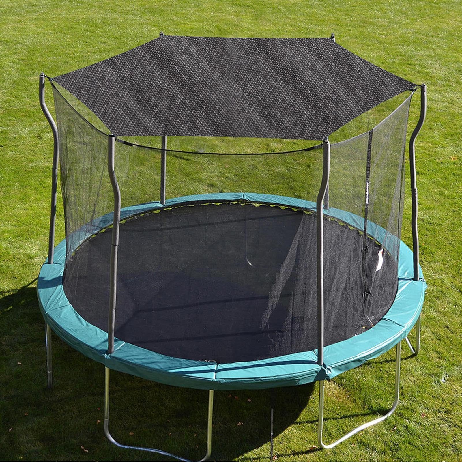 Rete parasole per trampolino, protezione solare rotonda per trampolino | Copertura per trampolino di protezione solare | Accessorio di design pieghevole per parasole per trampolino per cortili, eventi