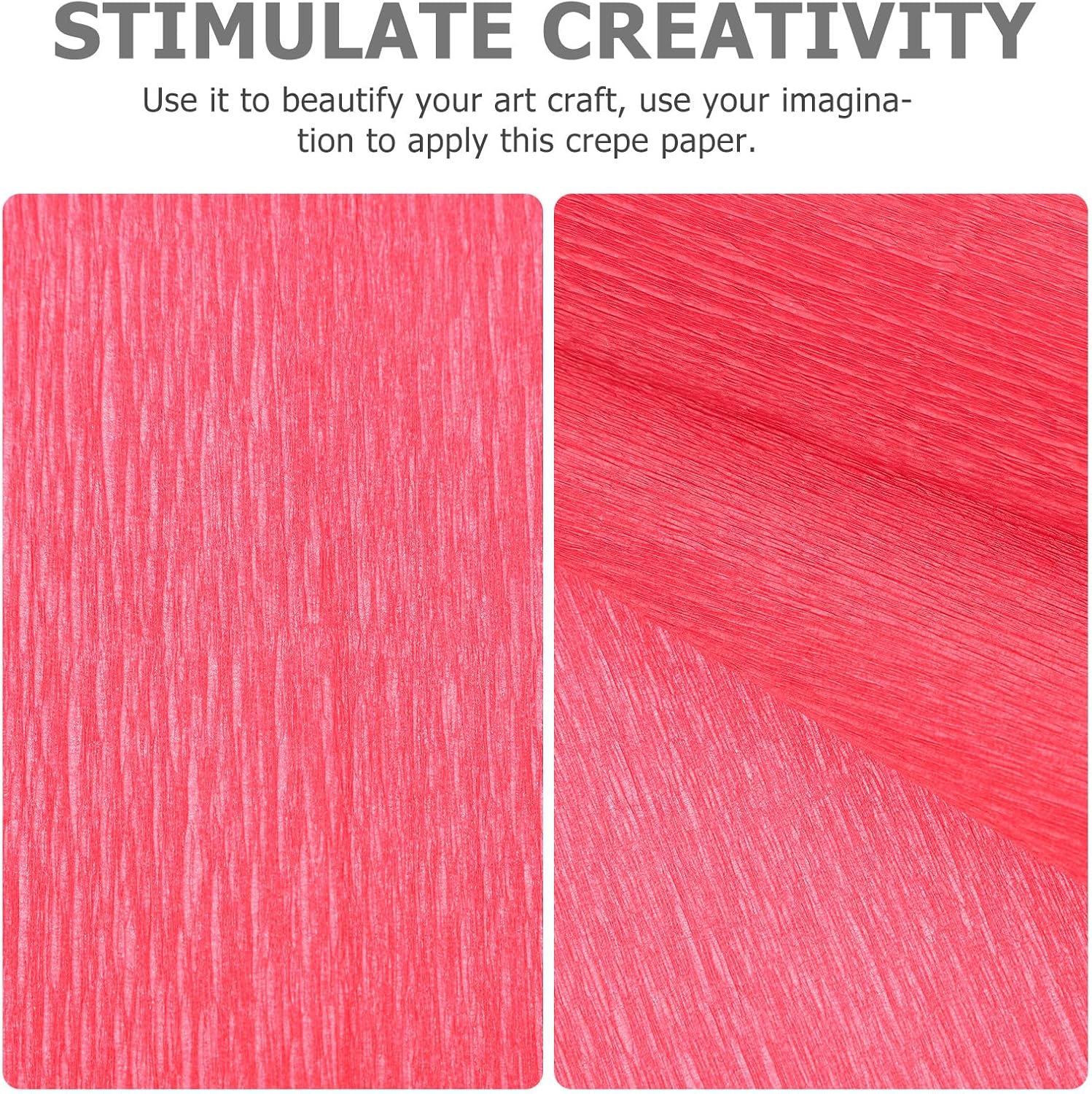 MUELODSIC Crepe Paper Thickened Colored Wrapping Floral Crepe Paper for Wedding Crafting DIY Flowers Decorations Party Art Supplies Red