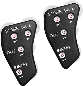 Watayo 2pcs 4 Wheel Umpire Indicator for Umpire Counter Clicker Baseball Clicker Ining Ball Strike Clicker Softball
