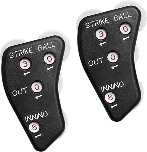 Watayo Wheel Baseball Umpire Clicker, Umpire Indicator Gear, Practical Baseball Counter Clicker for Scorekeeper Recording Outs & Innings Balls
