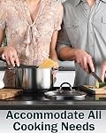 Cook N Home Stainless Steel Cookware Sets 10-Piece, Pots and Pans Kitchen Cooking Set with Stay-Cool Handles, Dishwasher Safe, Silver | Pots and Pans Kitchen Cooking Set with Stay-Cool Handles, Induction Ready, Oven & Dishwasher Safe,