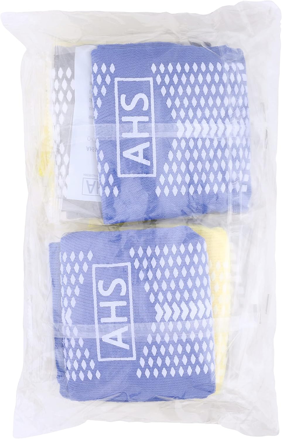 AMERICAN HOSPITAL SUPPLY Anti-Slip Hospital Grip Socks Assorted Colors Knit with Elastic Cuff | X-Large | Bariatric (Yellow, Blue, and Gray) 6 Pairs of Grippy Socks - Image 7