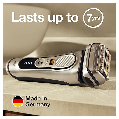 Miniatura 8 de Braun Maquinilla de afeitar eléctrica para hombres afeitadora de papel de aluminio impermeable serie 9 Pro 9477 cc afeitado húmedo y seco con funda