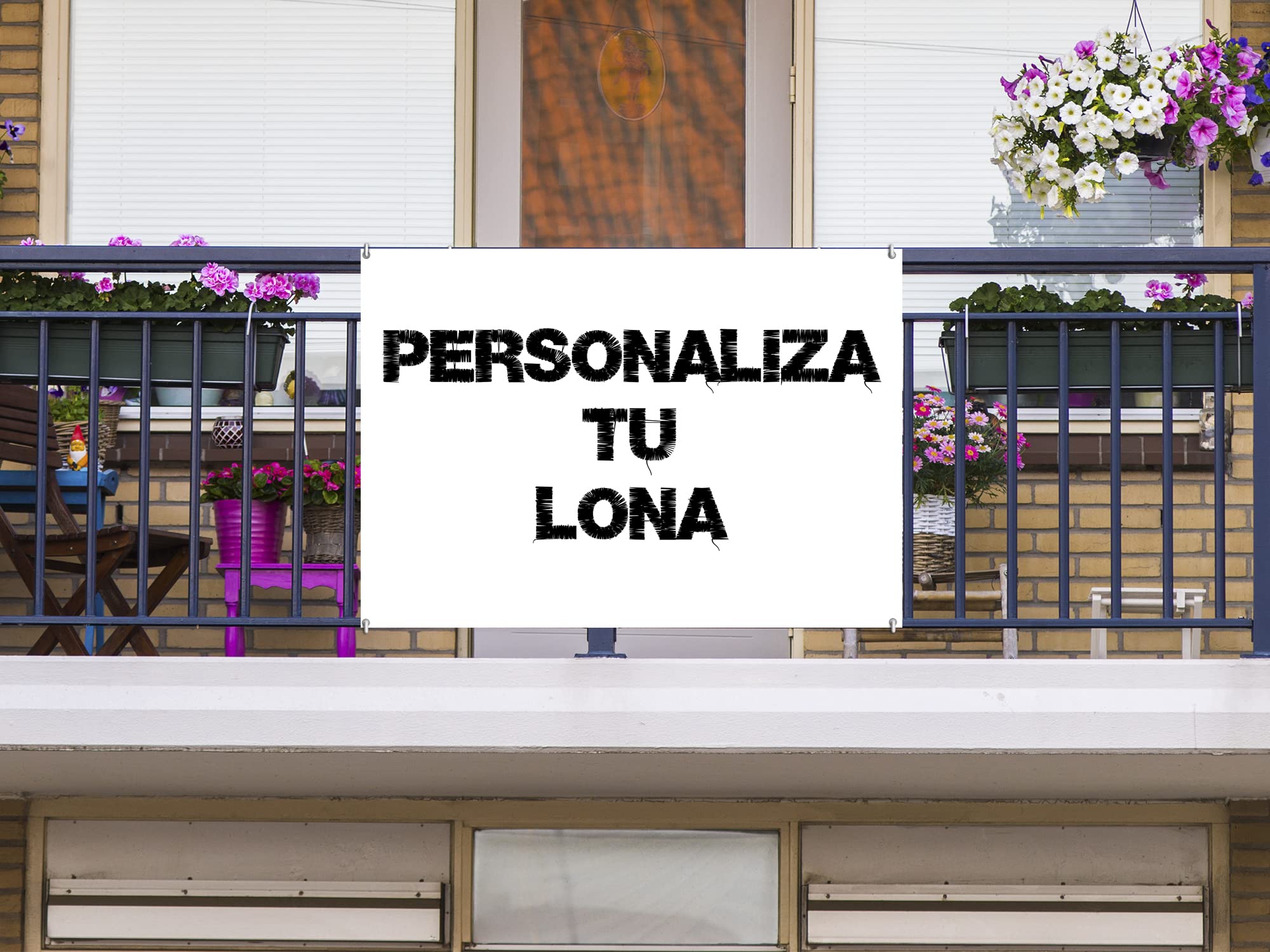 Oedim Pack 10 Bandera de Lona Personalizada, 100x70cm, Incluye 4 Ojales Metálicos, Resistente al Agua