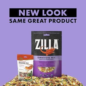 Zilla Reptile Munchies Omnivore Mix, Dehydrated Vegetables, 4 Oz