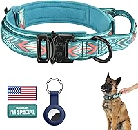 Vista 7 de DAGANXI - Collar táctico para perro, collar ajustable de nailon para adiestramiento con asa de control y hebilla, para perros medianos y grandes