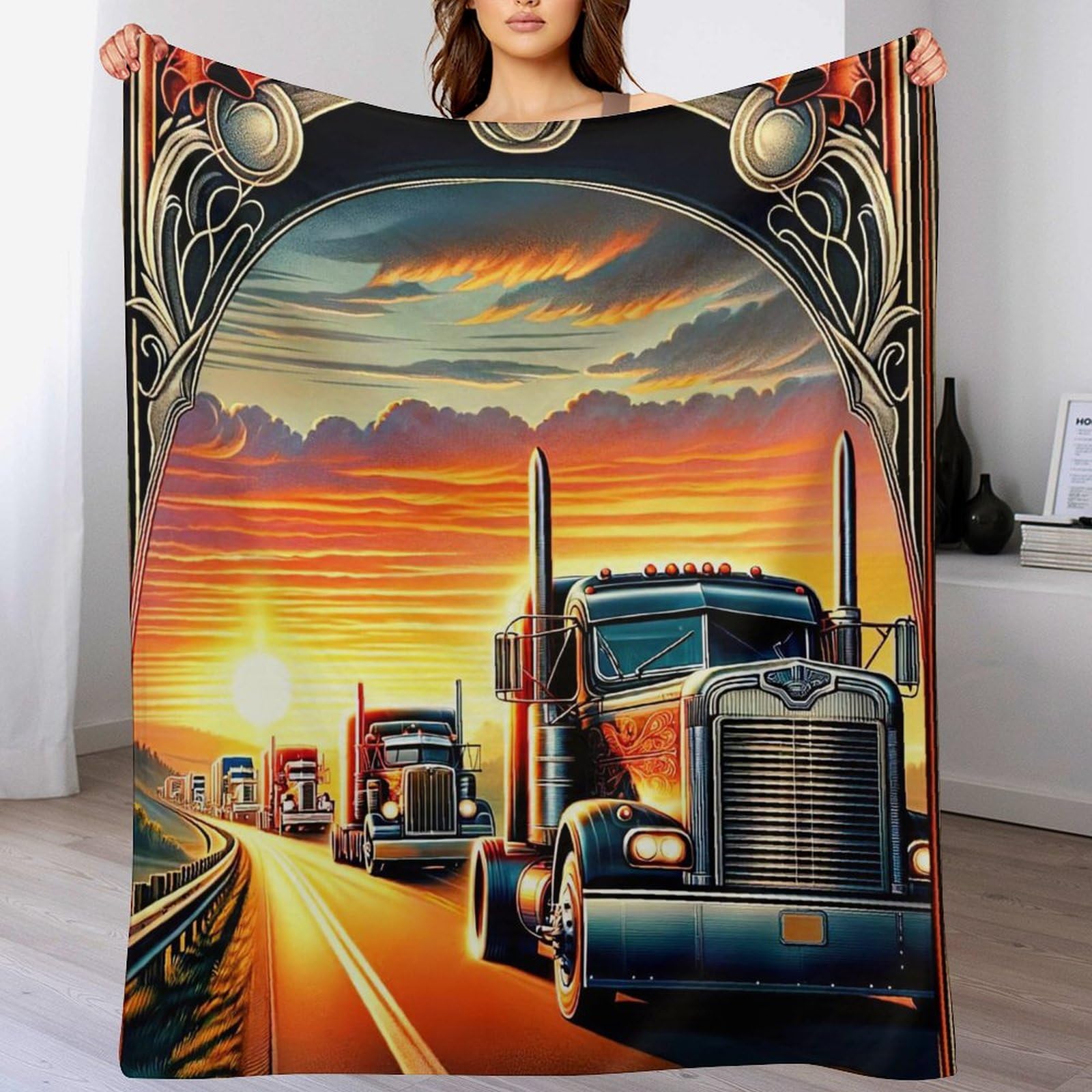 Tapis douillet et jet polaire flannel facile à manipuler 150x200cm