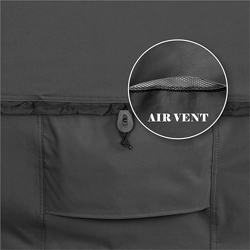 Miniatura 4 de Ultcover Cubierta cuadrada de poliéster 600D, impermeable, para bañera de hidromasaje de exterior, 85 x 85 pulgadas, negra