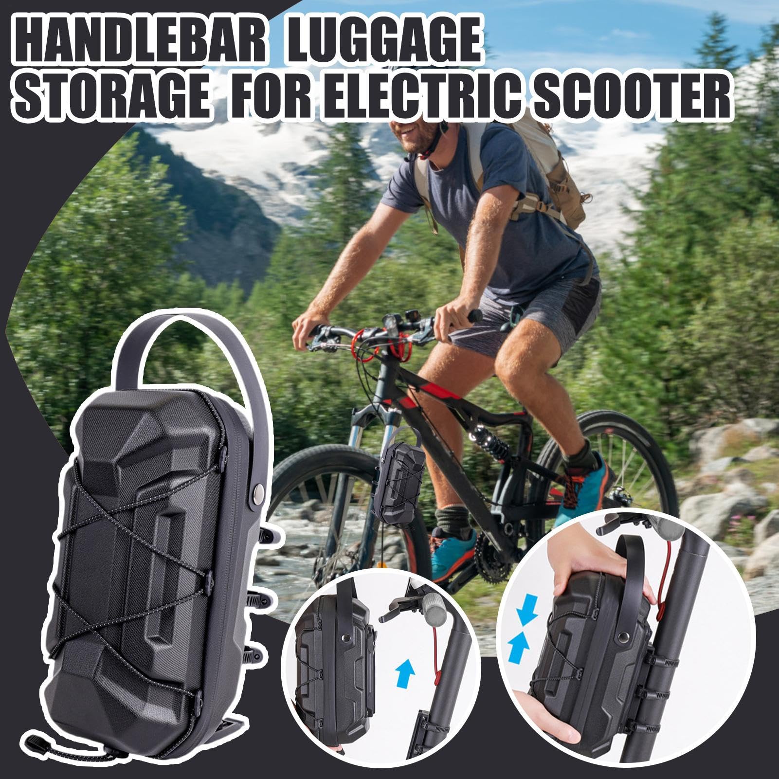 Sac de rangement trottinette Sacoche Cadre Vélo, Organiseur Guidon