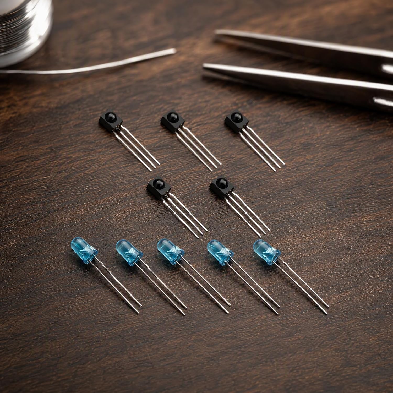10pcs TSOP38238 TSAL6200 High Power Infrared LED Diode 940nm, Black IR Receiver Modules and Laser Diode Kit, 1.14in Length