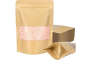 Kraft Stand Up Pouches: 100 Pack for Food Storage