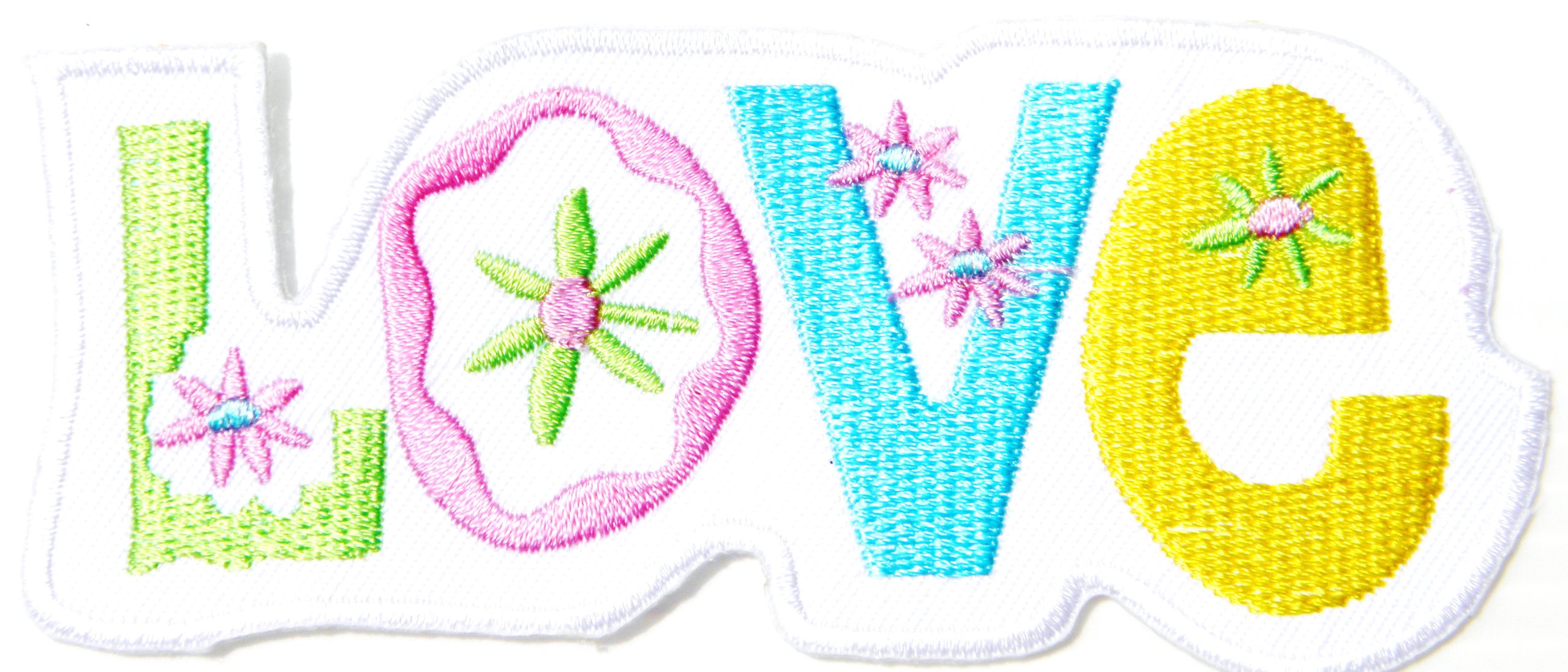 Love Sunflower Peace Happiness Anti No War Logo Emblem Hippie Retro Rockabilly Patch Sew Iron on Embroidered Applique Badge Custom