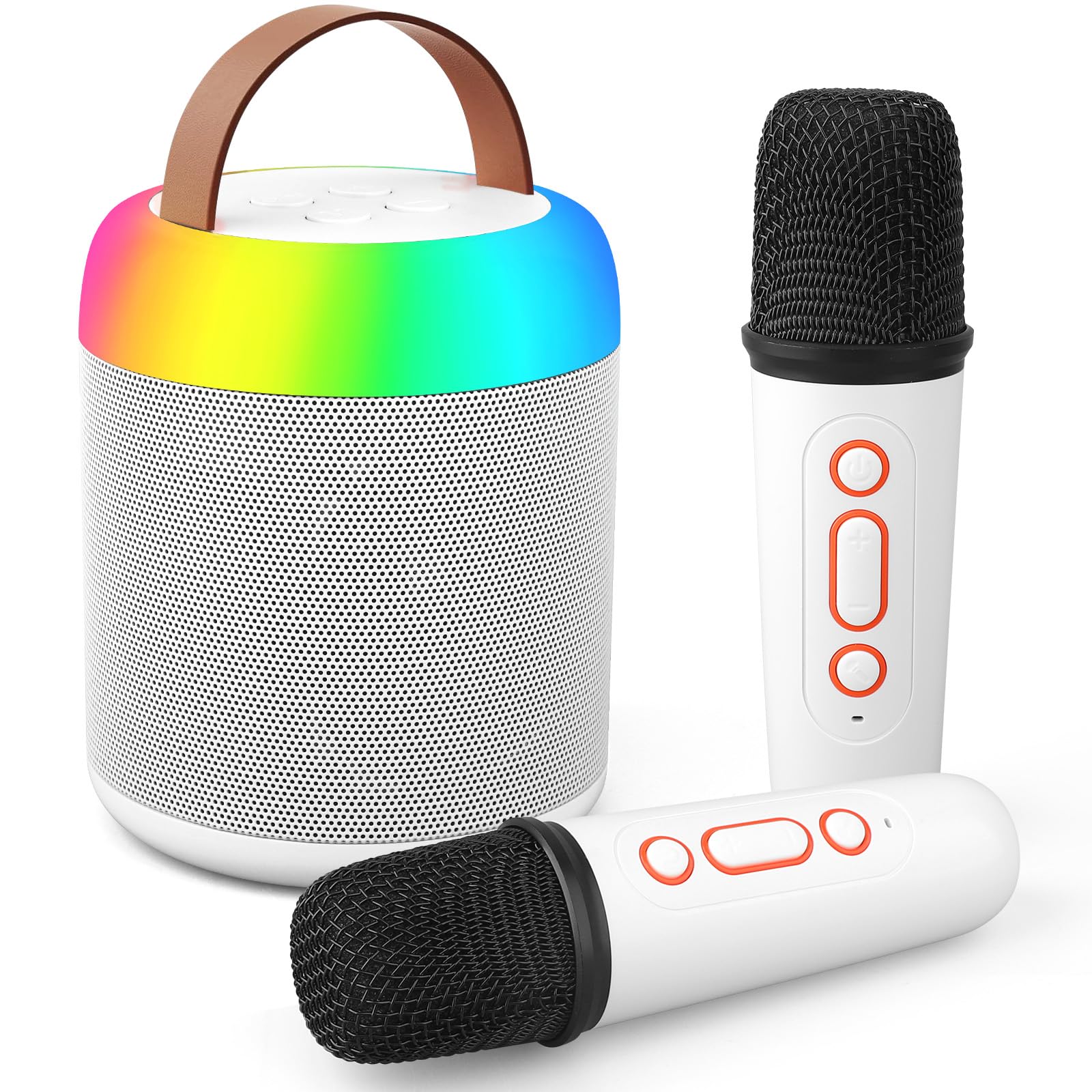 Máquina de micrófono de karaoke con 2 controladores para niños y adultos, juguete musical para niñas y niños de 3 a 12 años, altavoz Bluetooth, regalo de cumpleaños, relleno de calcetines, premios en