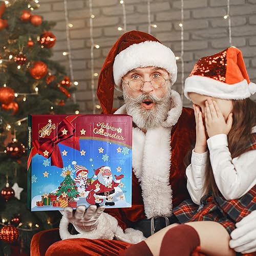 Miniatura 7 de Calendario de Adviento 2023, calendario de cuenta regresiva de Navidad, caja de regalo con 24 rompecabezas de acertijos, calendario de Adviento 2023
