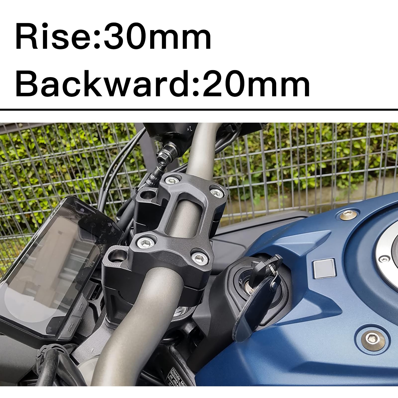 per XL750 Transalp Africa Twin Adventure Sports CRF1100L ADV NT1100 Maniglione Manubrio Sollevatore per Moto (per Veicolo Honda) (Argento)