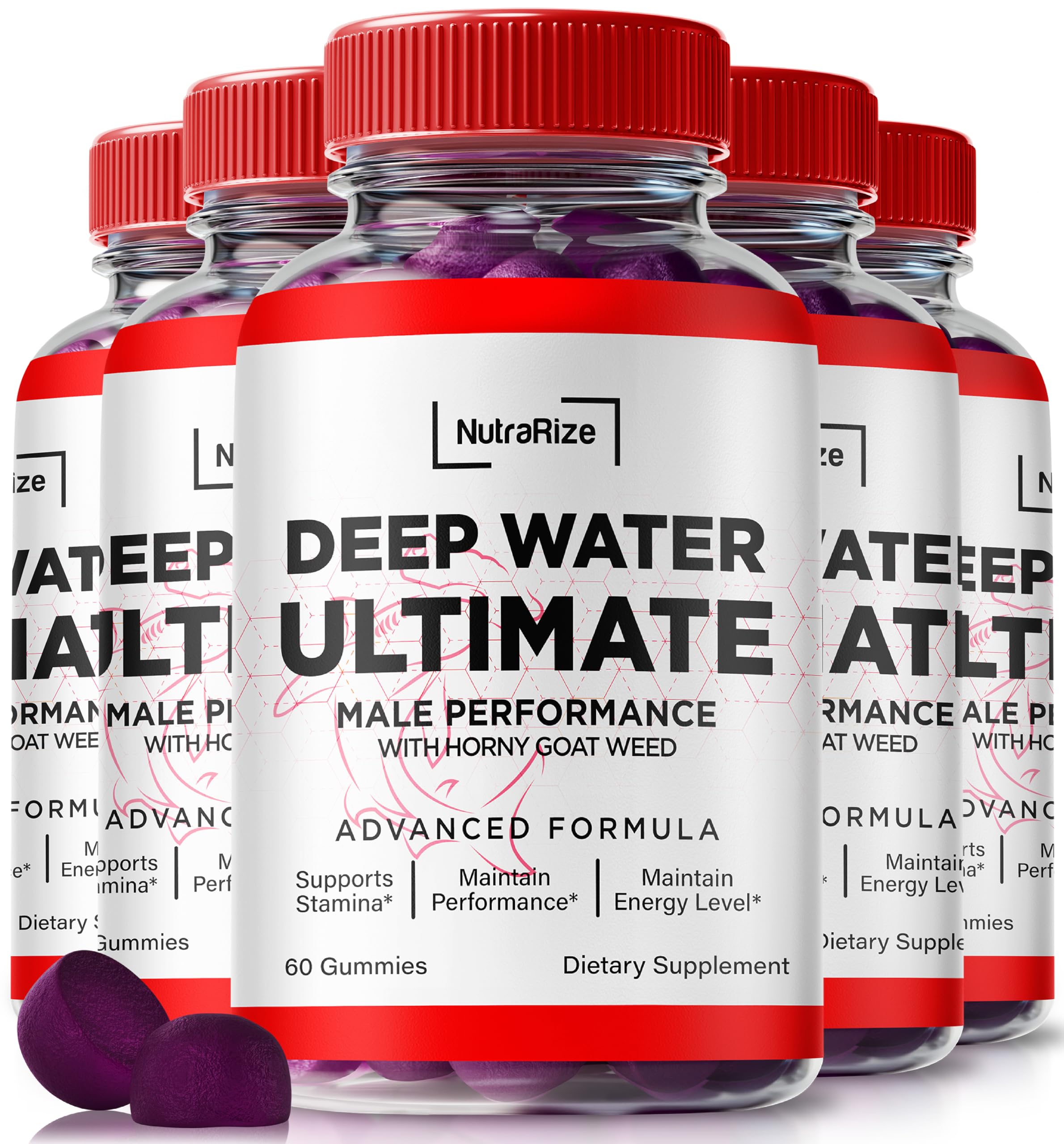 NutraRize (5 Pack) Deep Water Ultimate Male Gummies - Official Deep Water Male Essentials, Premium Deepwater Ultimate Gummies for Men, Deep Water