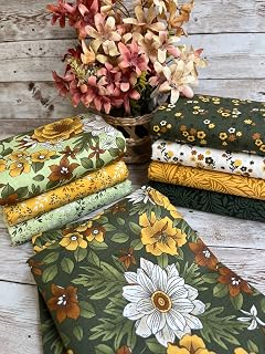 Tecido Tricoline 100% alg. - 8 paninhos medindo 50x75 cm cada. KIt Floral Splendor