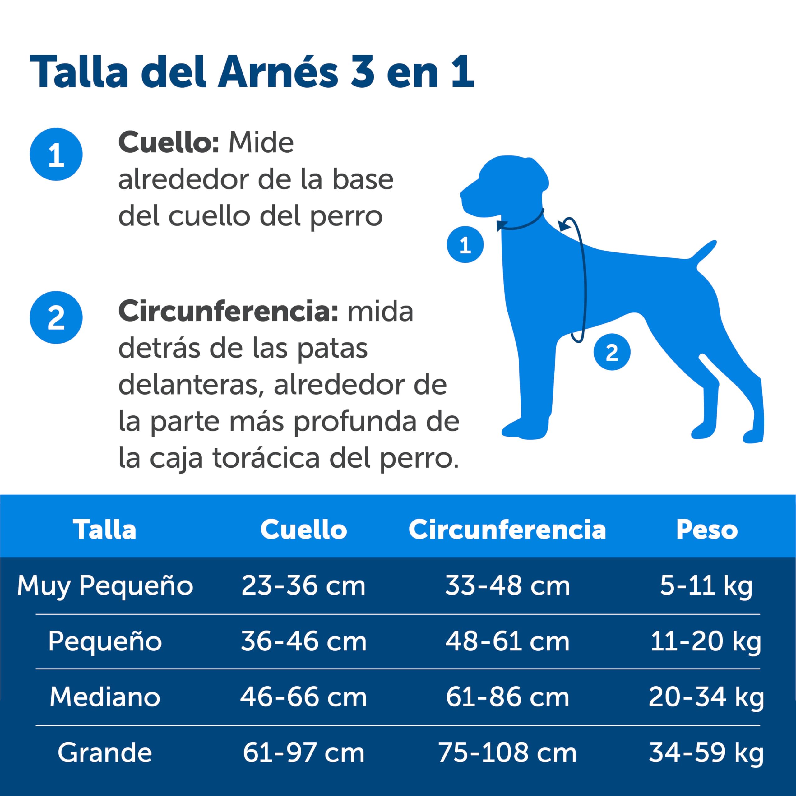PetSafe 3-in-1 - Arnés Pectoral para Perros con Enganche Frontal - para Paseos Controlados - Negro - S