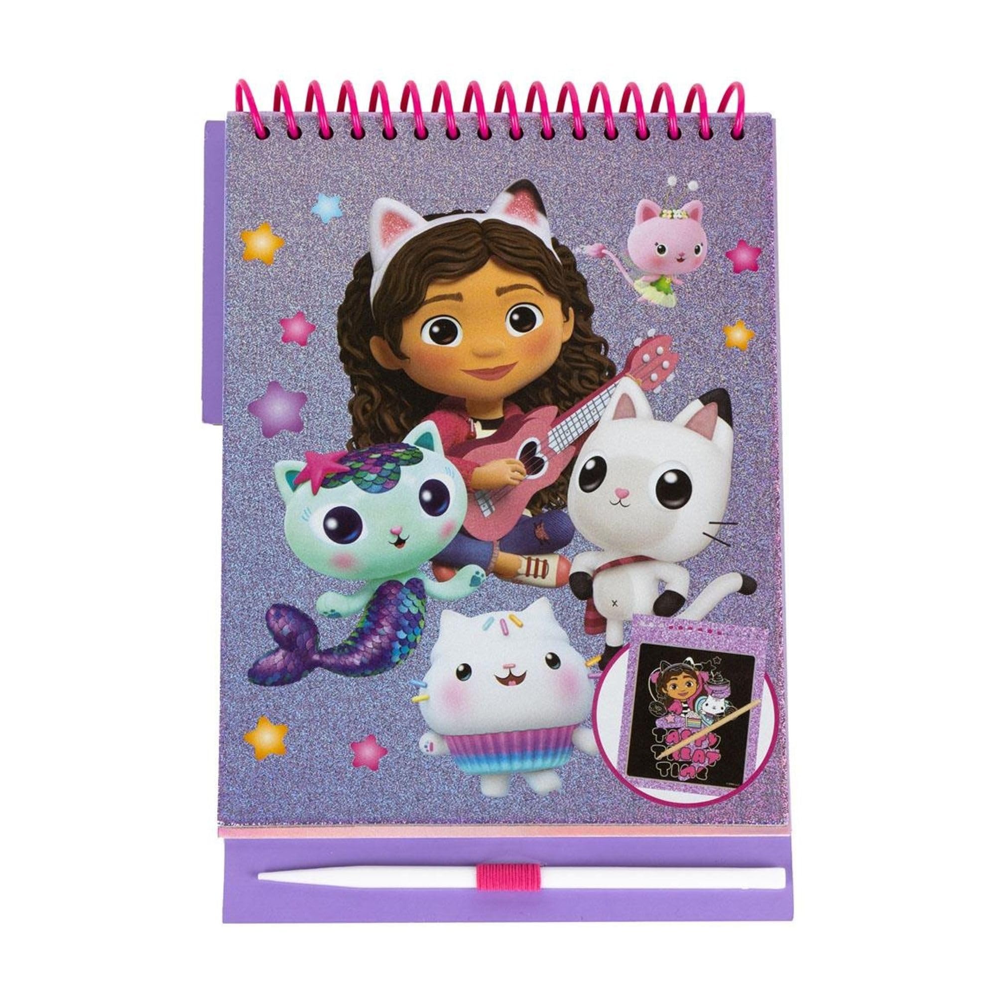Cuaderno Mágico Gabby’s Dollhouse con Bolígrafo y Hojas Reutilizable - Libreta Infantil de Dibujo y Escritura Creativa para Niñas Fans de Gabby’s Dollhouse