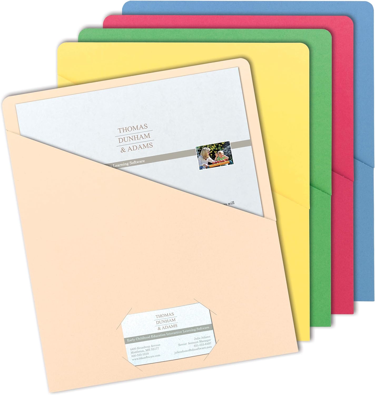 Smead Organized Up Slash File Jacket, Letter Size, Assorted Colors, 25 per Pack (75425) : Top Tab File Jackets And Pockets : Office Products