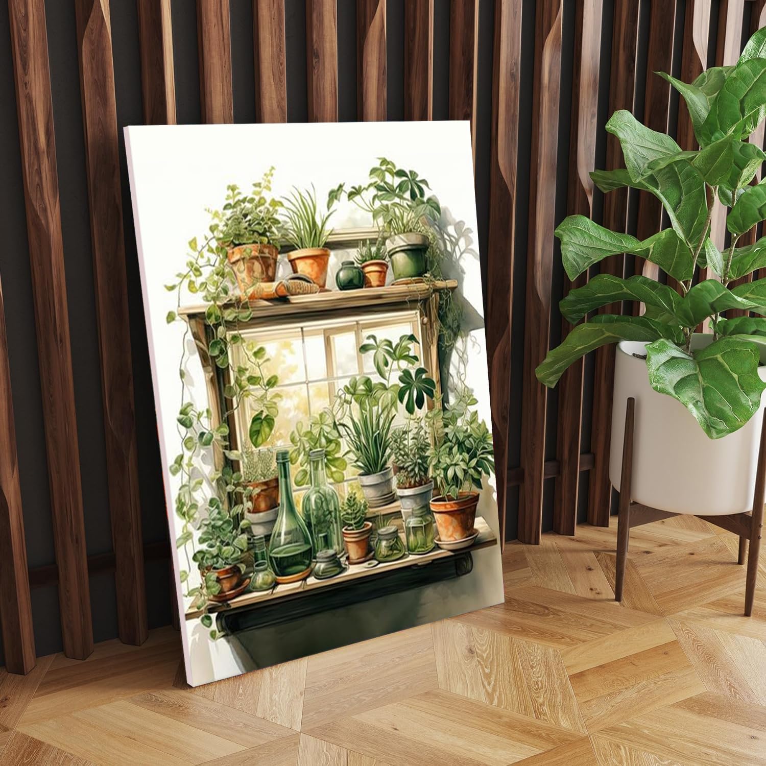 TOSTOG Paint By Numbers Per Adulti – Kit Completo Fai-da-Te 40x50 Cm, Tela Prestampata, Colori Acrilici E Pennelli, Decorazione Murale Senza Cornice, Attività Antistress - 3