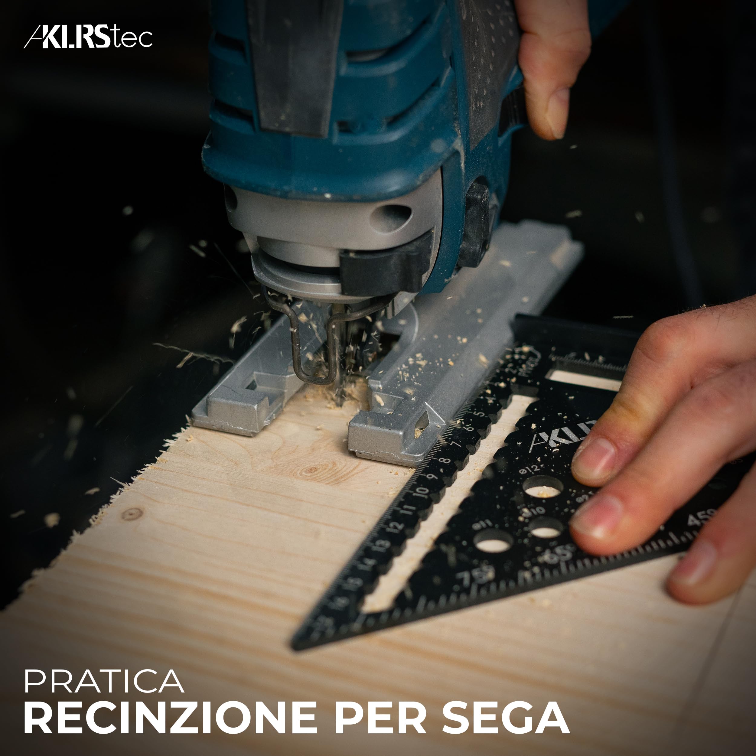 Squadra da falegname professionale Set utensili lavorazione legno 7 pezzi con matita e puntali