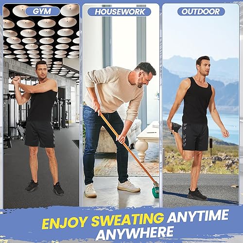 Miniatura 7 de A+ Choice Chaleco de sauna para hombre con cremallera, traje de sauna para mejorar el sudor